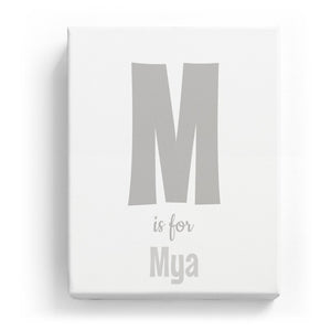 M is for Mya - Cartoony