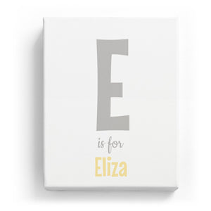 E is for Eliza - Cartoony