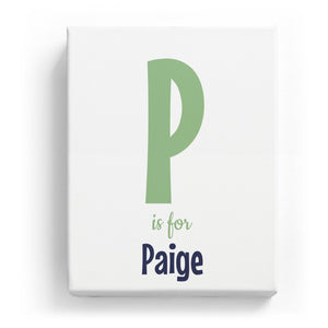 P is for Paige - Cartoony