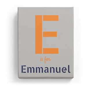 E is for Emmanuel - Stylistic