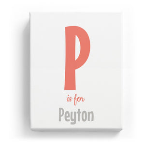 P is for Peyton - Cartoony