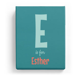 E is for Esther - Cartoony