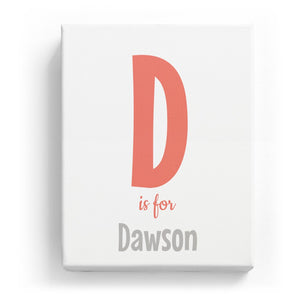D is for Dawson - Cartoony