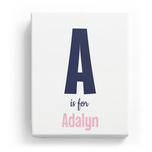A is for Adalyn - Cartoony