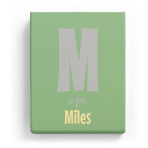 M is for Miles - Cartoony