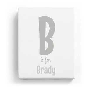 B is for Brady - Cartoony