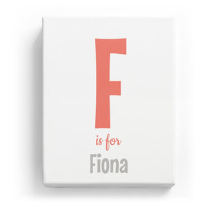 F is for Fiona - Cartoony