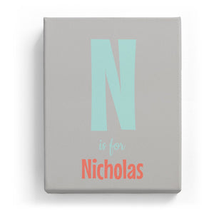 N is for Nicholas - Cartoony