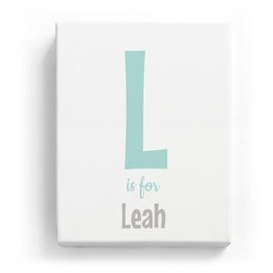 L is for Leah - Cartoony