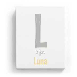 L is for Luna - Cartoony