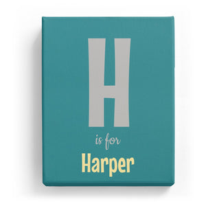 H is for Harper - Cartoony