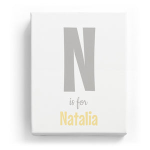 N is for Natalia - Cartoony