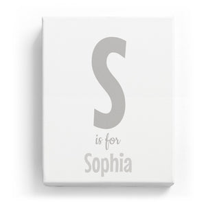 S is for Sophia - Cartoony