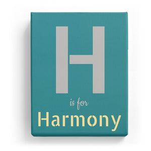 H is for Harmony - Stylistic