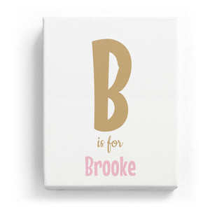 B is for Brooke - Cartoony
