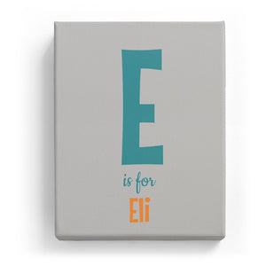 E is for Eli - Cartoony