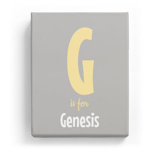 G is for Genesis - Cartoony