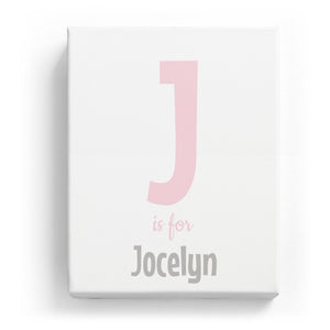 J is for Jocelyn - Cartoony