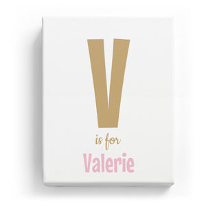 V is for Valerie - Cartoony