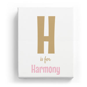 H is for Harmony - Cartoony