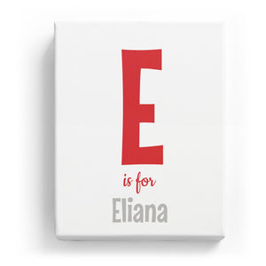 E is for Eliana - Cartoony