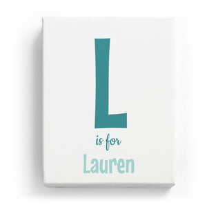 L is for Lauren - Cartoony