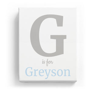 G is for Greyson - Classic