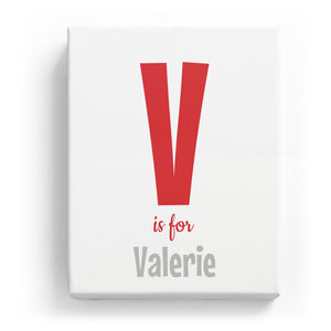 V is for Valerie - Cartoony