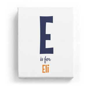 E is for Eli - Cartoony