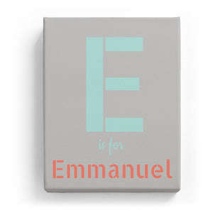 E is for Emmanuel - Stylistic