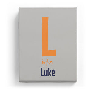 L is for Luke - Cartoony