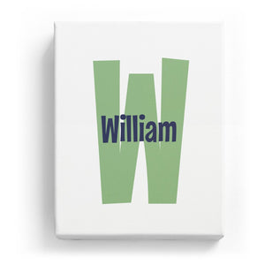 William Overlaid on W - Cartoony