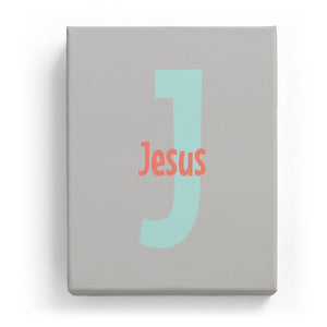 Jesus Overlaid on J - Cartoony