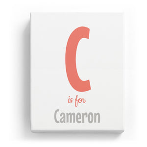 C is for Cameron - Cartoony