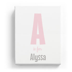 A is for Alyssa - Cartoony