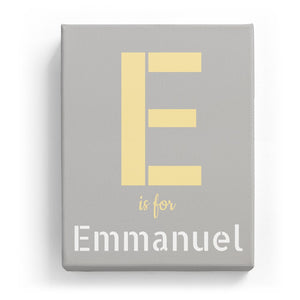 E is for Emmanuel - Stylistic