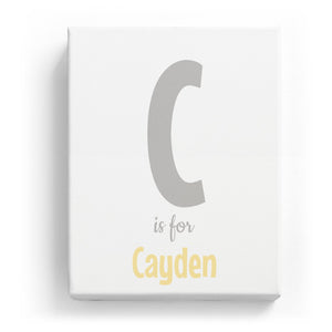 C is for Cayden - Cartoony