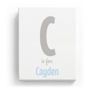 C is for Cayden - Cartoony