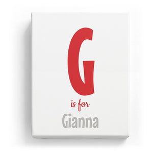 G is for Gianna - Cartoony