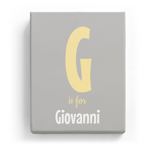 G is for Giovanni - Cartoony