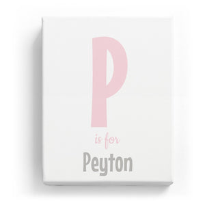 P is for Peyton - Cartoony