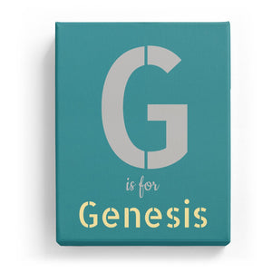 G is for Genesis - Stylistic