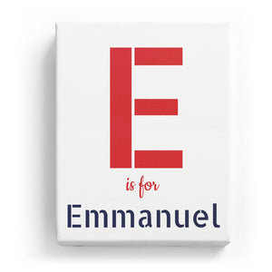 E is for Emmanuel - Stylistic