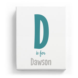 D is for Dawson - Cartoony