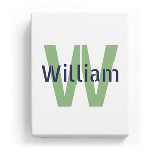 William Overlaid on W - Stylistic