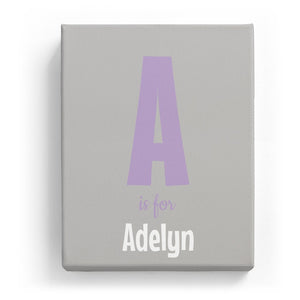 A is for Adelyn - Cartoony