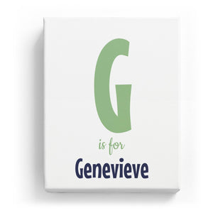 G is for Genevieve - Cartoony