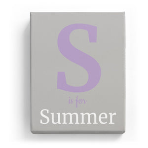 S is for Summer - Classic