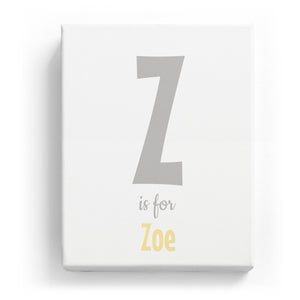 Z is for Zoe - Cartoony