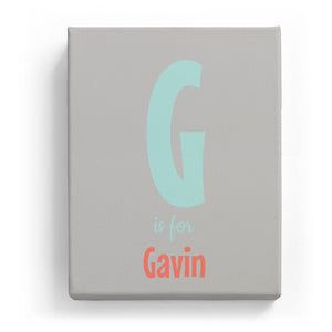 G is for Gavin - Cartoony